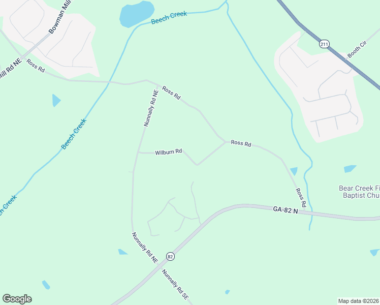 map of restaurants, bars, coffee shops, grocery stores, and more near 1242 Wilburn Road in Winder