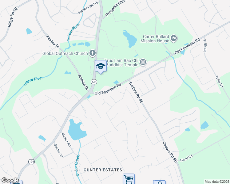 map of restaurants, bars, coffee shops, grocery stores, and more near 1176 Ruby Nelson Court Northeast in Lawrenceville