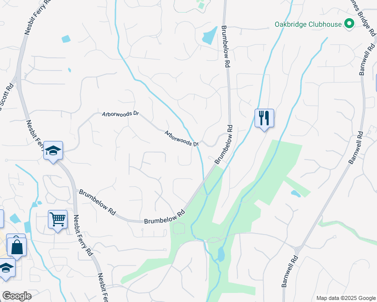 map of restaurants, bars, coffee shops, grocery stores, and more near 815 Kings Arms Way in Alpharetta