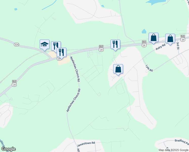 map of restaurants, bars, coffee shops, grocery stores, and more near 51 North Auburn Landing Place in Auburn