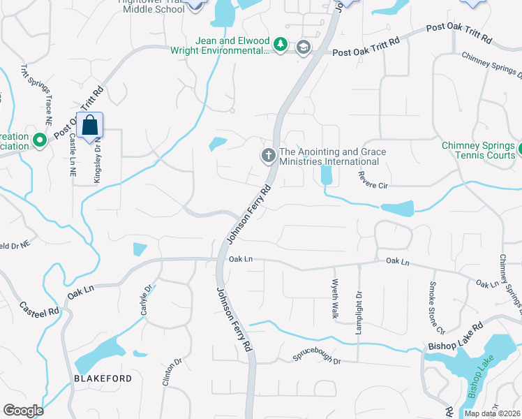 map of restaurants, bars, coffee shops, grocery stores, and more near 2395 Chelsea Landing Way in Marietta