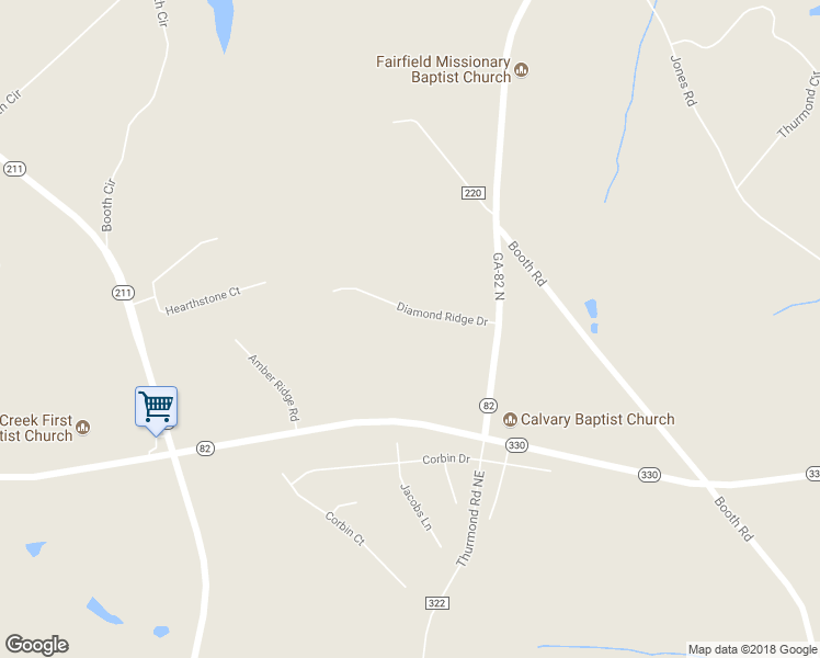 map of restaurants, bars, coffee shops, grocery stores, and more near 1945 Diamond Ridge Drive in Statham