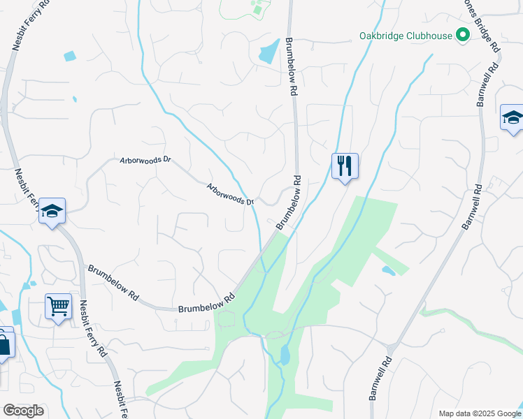 map of restaurants, bars, coffee shops, grocery stores, and more near 3275 Lord N Lady Lane in Alpharetta