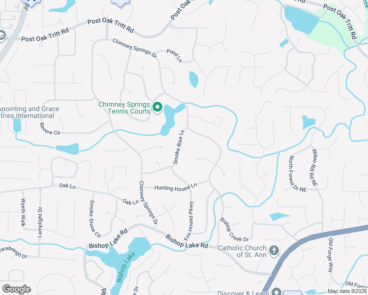 map of restaurants, bars, coffee shops, grocery stores, and more near 4644 Smoke Rise Lane in Marietta