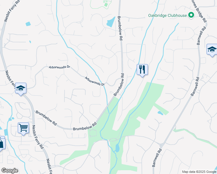 map of restaurants, bars, coffee shops, grocery stores, and more near 3275 Lord N Lady Lane in Alpharetta
