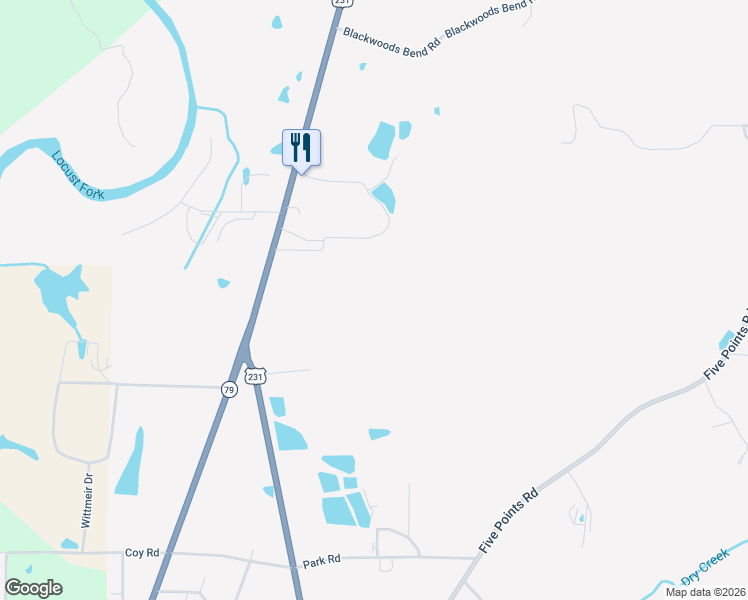 map of restaurants, bars, coffee shops, grocery stores, and more near 242 Chigger Ridge Road in Cleveland