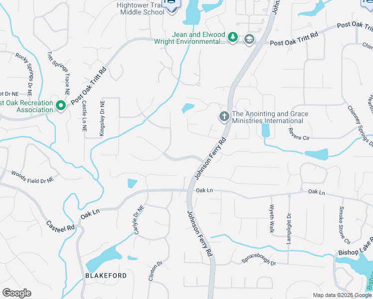 map of restaurants, bars, coffee shops, grocery stores, and more near 3933 Vinyard Trace Northeast in Marietta