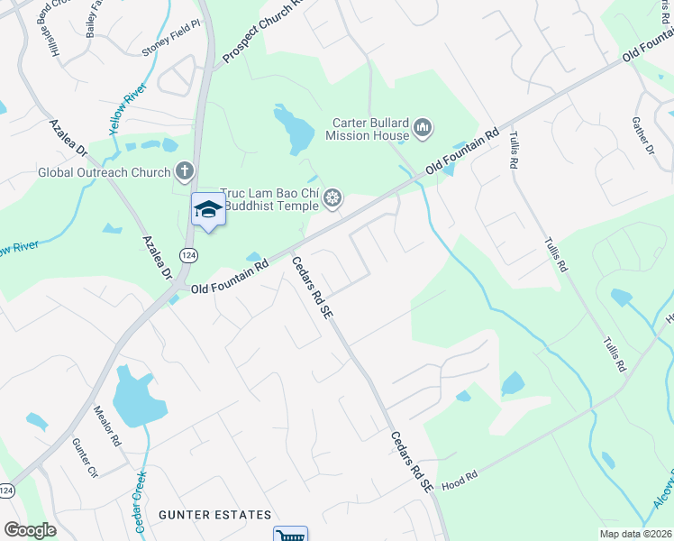 map of restaurants, bars, coffee shops, grocery stores, and more near 1226 Mistwater Trace Northeast in Lawrenceville