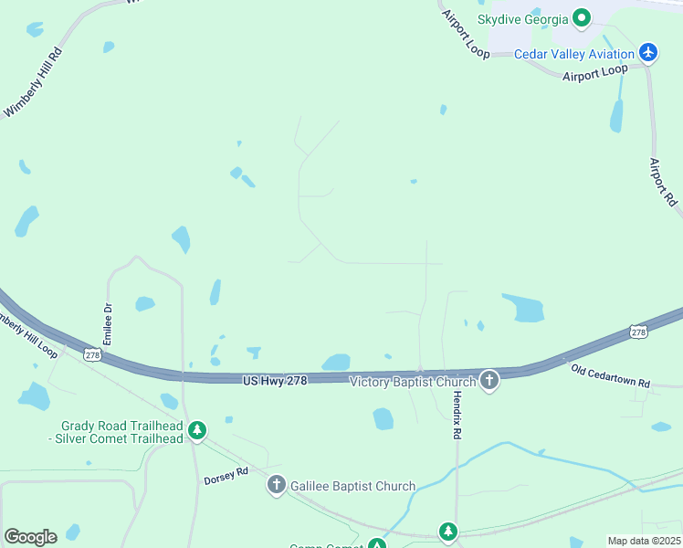 map of restaurants, bars, coffee shops, grocery stores, and more near 113 Sunset Loop in Cedartown