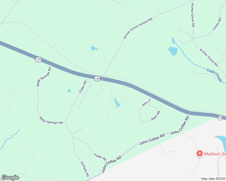 map of restaurants, bars, coffee shops, grocery stores, and more near 11372 Jefferson Road in Athens