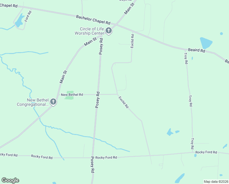 map of restaurants, bars, coffee shops, grocery stores, and more near 2255 Euclid Road in Gadsden