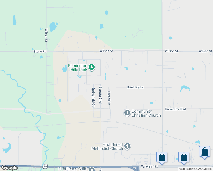 map of restaurants, bars, coffee shops, grocery stores, and more near 201 Cornell Drive in Durant
