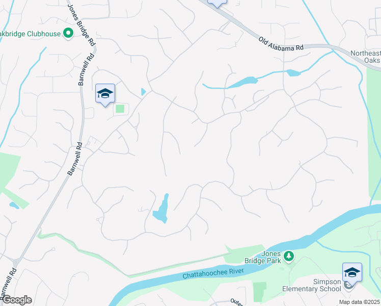 map of restaurants, bars, coffee shops, grocery stores, and more near 5040 Harrington Road in Alpharetta