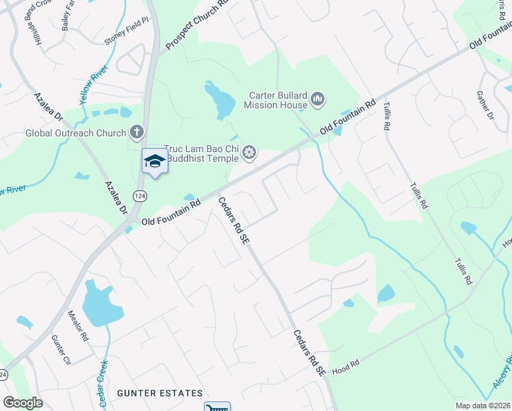 map of restaurants, bars, coffee shops, grocery stores, and more near 1226 Mistwater Trace Northeast in Lawrenceville