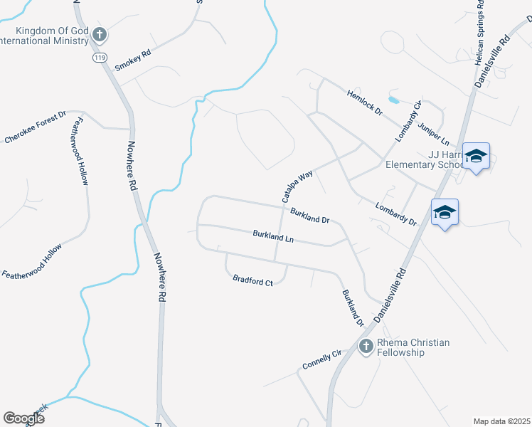 map of restaurants, bars, coffee shops, grocery stores, and more near 405 Burkland Drive in Athens