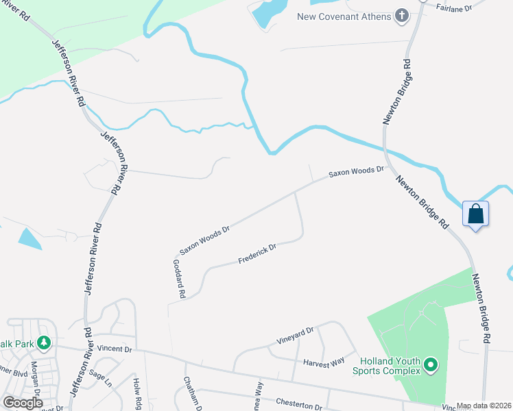 map of restaurants, bars, coffee shops, grocery stores, and more near 230 Saxon Woods Drive in Athens