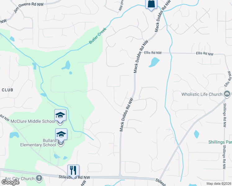 map of restaurants, bars, coffee shops, grocery stores, and more near 3338 Hackmatack Drive Northwest in Kennesaw