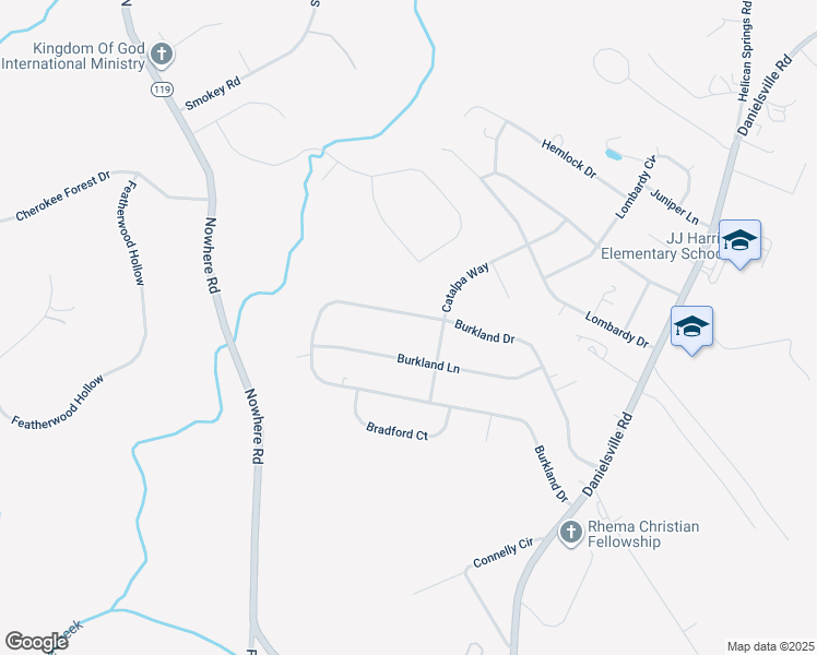 map of restaurants, bars, coffee shops, grocery stores, and more near 405 Burkland Dr in Athens