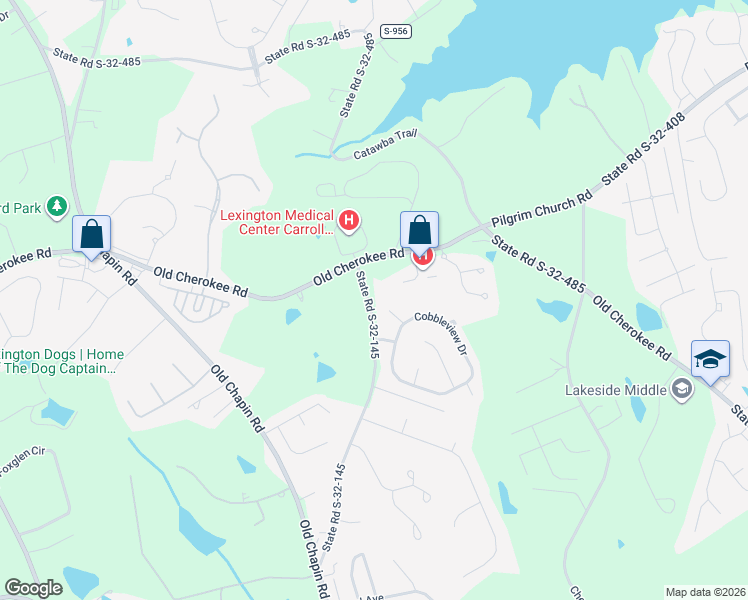map of restaurants, bars, coffee shops, grocery stores, and more near 616 Guildbrook Drive in Lexington