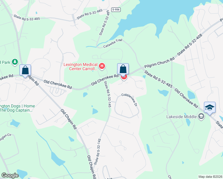 map of restaurants, bars, coffee shops, grocery stores, and more near 616 Guildbrook Drive in Lexington