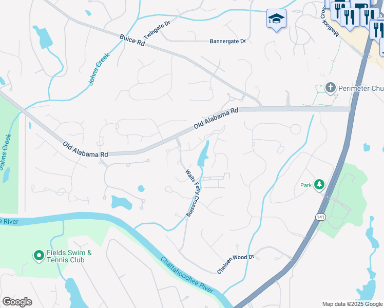 map of restaurants, bars, coffee shops, grocery stores, and more near 5265 Northwater Way in Duluth