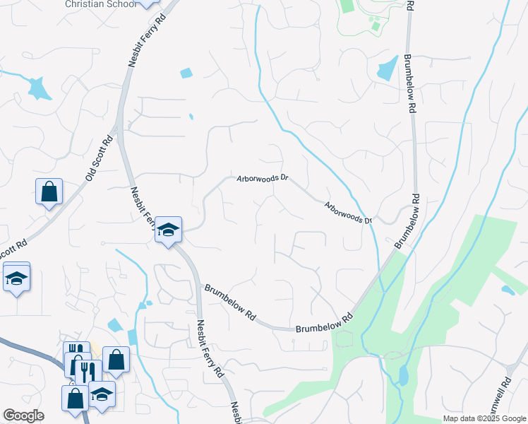 map of restaurants, bars, coffee shops, grocery stores, and more near 730 Redlion Run in Alpharetta