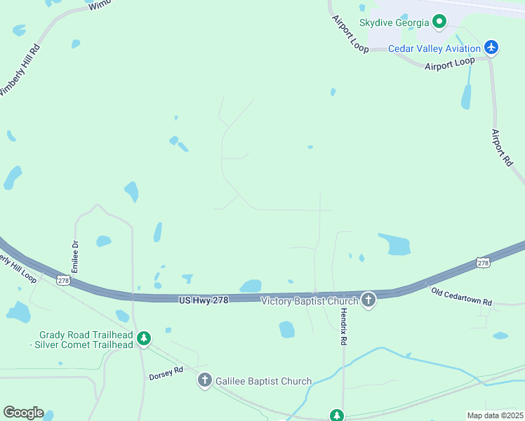 map of restaurants, bars, coffee shops, grocery stores, and more near 101 Sunset Loop in Cedartown