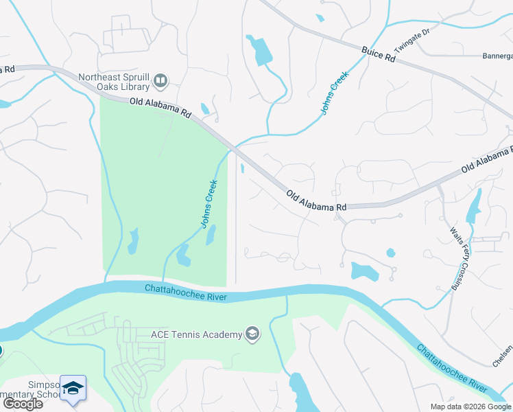map of restaurants, bars, coffee shops, grocery stores, and more near 215 Pear Valley Court in Alpharetta