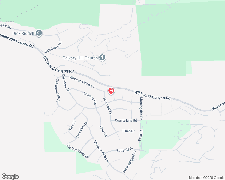 map of restaurants, bars, coffee shops, grocery stores, and more near 13508 Pineridge Court in Yucaipa