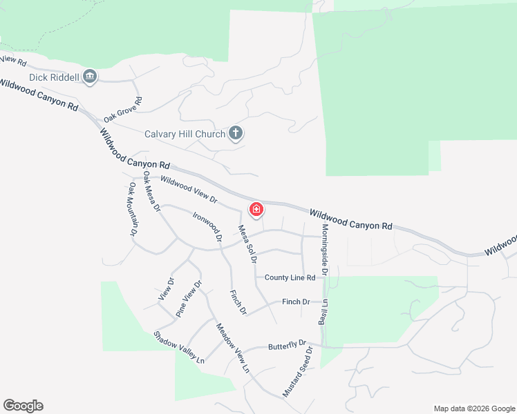 map of restaurants, bars, coffee shops, grocery stores, and more near 13508 Pineridge Court in Yucaipa