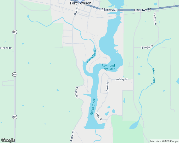 map of restaurants, bars, coffee shops, grocery stores, and more near 1023 Ridge Point Road in Fort Towson
