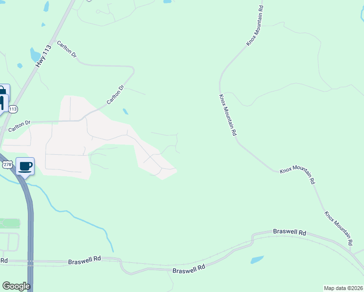 map of restaurants, bars, coffee shops, grocery stores, and more near 514 Fox Trot Walk in Rockmart