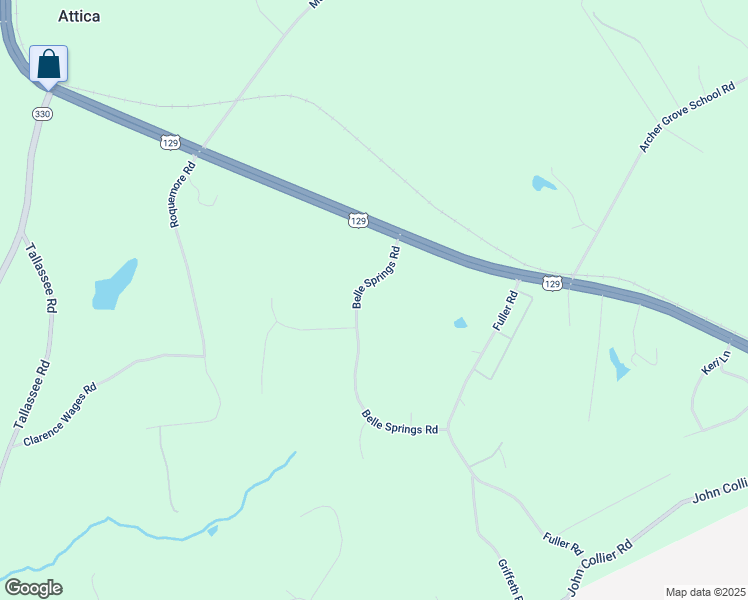 map of restaurants, bars, coffee shops, grocery stores, and more near 275 Belle Springs Road in Athens