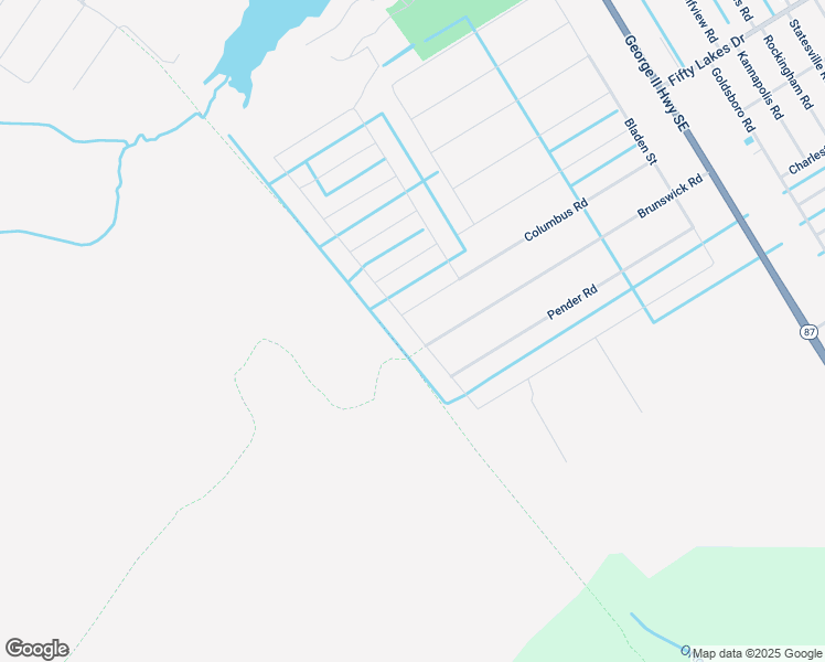 map of restaurants, bars, coffee shops, grocery stores, and more near Craven Street in Boiling Spring Lakes