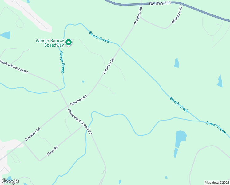 map of restaurants, bars, coffee shops, grocery stores, and more near 281 Dunahoo Road in Winder