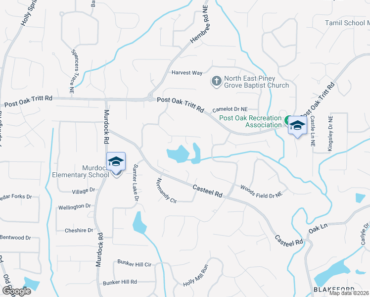 map of restaurants, bars, coffee shops, grocery stores, and more near 2623 Lake Overlook Northeast in Marietta