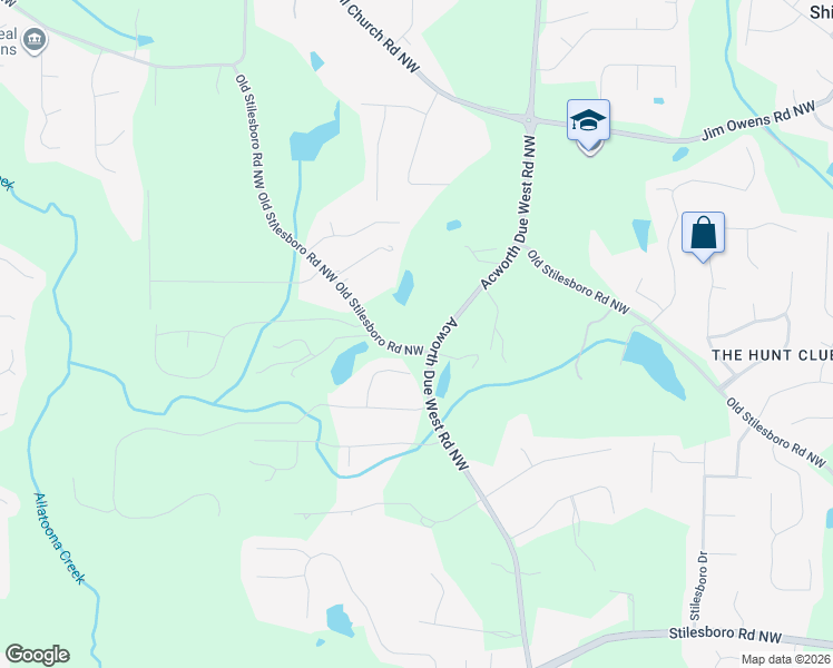 map of restaurants, bars, coffee shops, grocery stores, and more near 4420 Old Stilesboro Road Northwest in Acworth