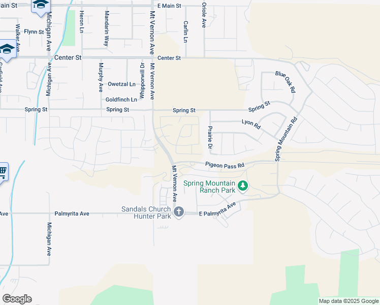 map of restaurants, bars, coffee shops, grocery stores, and more near 7725 Terra Manor Street in Riverside