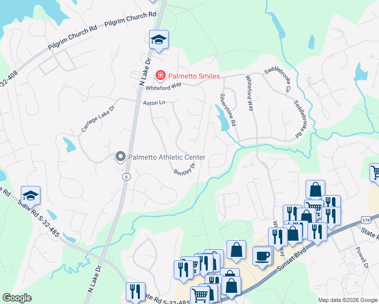 map of restaurants, bars, coffee shops, grocery stores, and more near 793 Parkhurst Lane in Lexington
