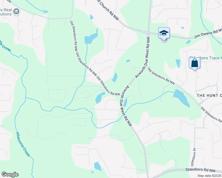map of restaurants, bars, coffee shops, grocery stores, and more near 4420 Old Stilesboro Road Northwest in Acworth