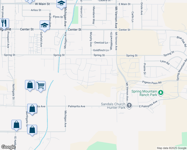 map of restaurants, bars, coffee shops, grocery stores, and more near 19778 Limon Court in Riverside