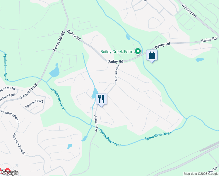 map of restaurants, bars, coffee shops, grocery stores, and more near 2941 Planters Mill Drive in Dacula