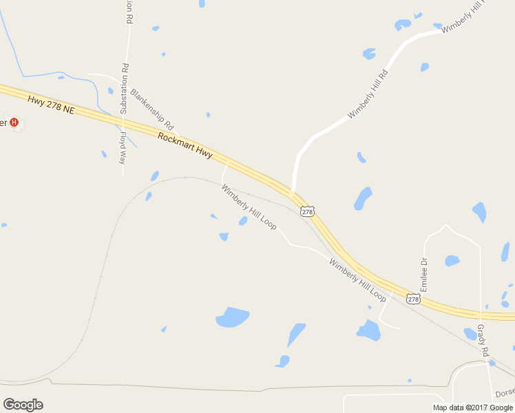 map of restaurants, bars, coffee shops, grocery stores, and more near 63 Wimberly Hill Loop in Cedartown