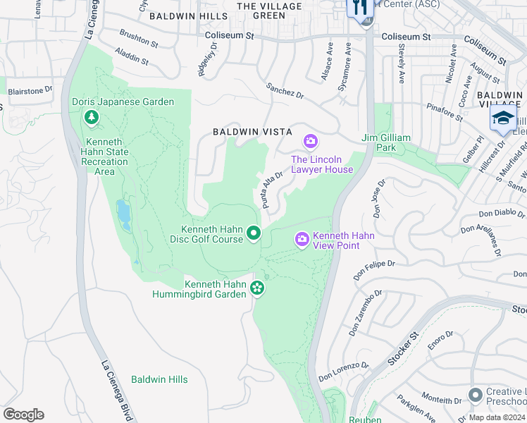 map of restaurants, bars, coffee shops, grocery stores, and more near 4145 Punta Alta Drive in Los Angeles