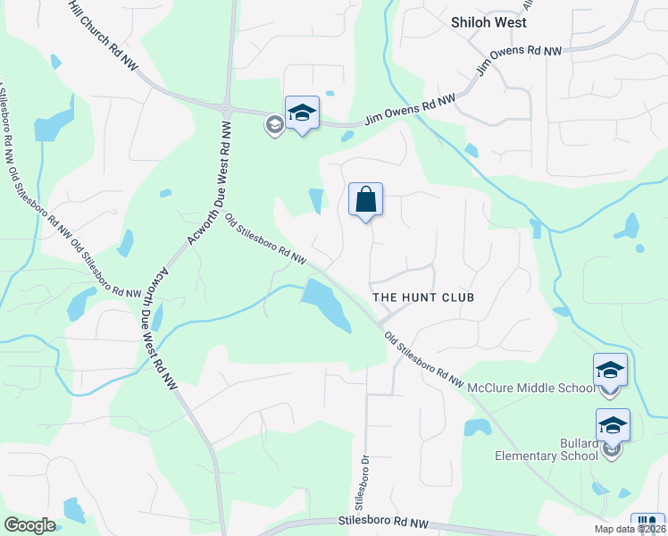 map of restaurants, bars, coffee shops, grocery stores, and more near 3955 Lorien Way Northwest in Kennesaw