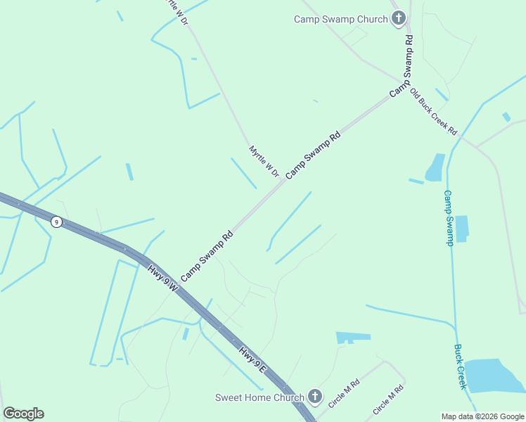map of restaurants, bars, coffee shops, grocery stores, and more near 351 Camp Swamp Road in Loris
