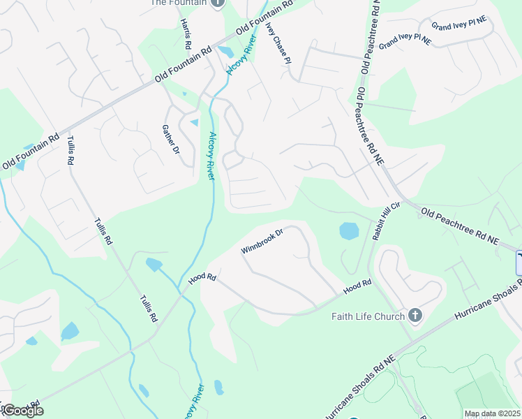 map of restaurants, bars, coffee shops, grocery stores, and more near 590 Collingsworth Lane Northeast in Lawrenceville