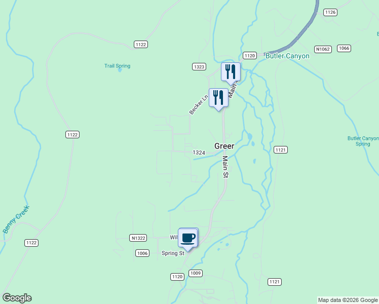 map of restaurants, bars, coffee shops, grocery stores, and more near Butler Avenue in Apache County