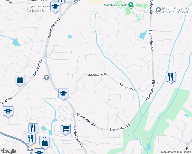 map of restaurants, bars, coffee shops, grocery stores, and more near 3045 Arborwoods Dr in Alpharetta