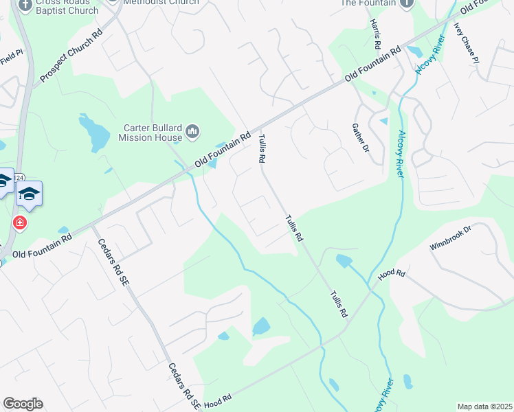 map of restaurants, bars, coffee shops, grocery stores, and more near 1627 Amhearst Walk Road in Lawrenceville